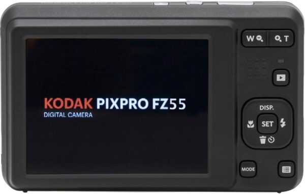 KODAK PIXPRO FZ55-BK 16MP CMOS Sensor Digital Camera 5X Optical Zoom 28mm Wide Angle 1080P Full HD Video 2.7" LCD Vlogging Camera (Black)Powerful 16MP CMOS Sensor: Capture stunning high-resolution photos with this advanced CMOS sensor, ensuring exceptional image quality. Versatile 5X Optical Zoom: Equipped with a 28mm wide-angle lens and 5x optical zoom, this camera allows you to easily switch between capturing breathtaking landscapes and zooming in for detailed close-ups. Full HD Video Recording: Elevate your content creation with 1080p Full HD video recording capabilities, perfect for vlogging and capturing memorable moments.Powerful 16MP CMOS Sensor: Capture stunning high-resolution photos with this advanced CMOS sensor, ensuring exceptional image quality. Versatile 5X Optical Zoom: Equipped with a 28mm wide-angle lens and 5x optical zoom, this camera allows you to easily switch between capturing breathtaking landscapes and zooming in for detailed close-ups. Full HD Video Recording: Elevate your content creation with 1080p Full HD video recording capabilities, perfect for vlogging and capturing memorable moments. - Image 2