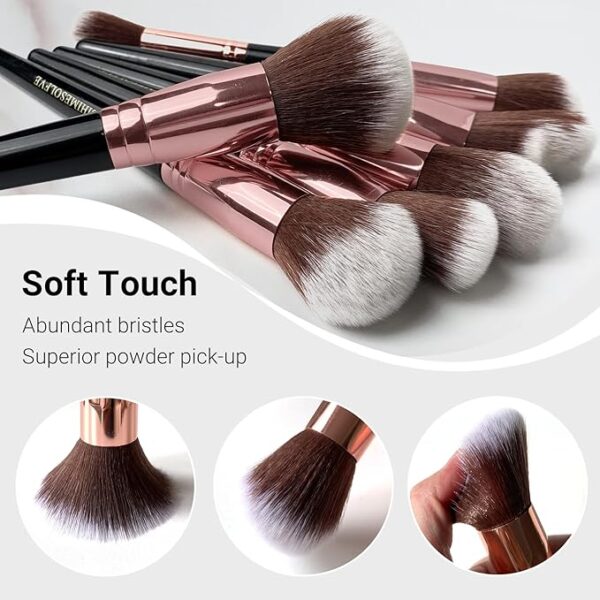 Makeup Brush 15Pcs Eye And Face Professional Makeup Brush Set, - Image 2